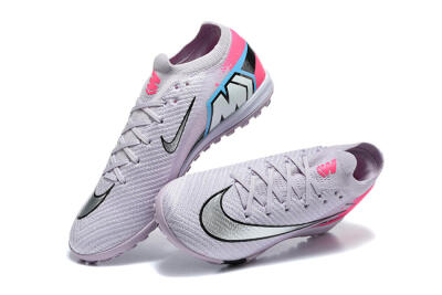Nike Air Zoom Mercurial Vapor 17 Elite TF Artificial Turf Soccer Shoes - Lavender/Electric Pink/Sleek Silver