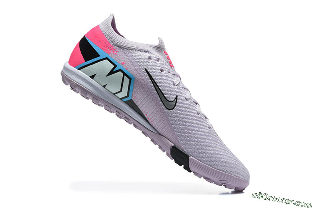Nike Air Zoom Mercurial Vapor 17 Elite TF Artificial Turf Soccer Shoes - Lavender/Electric Pink/Sleek Silver 7
