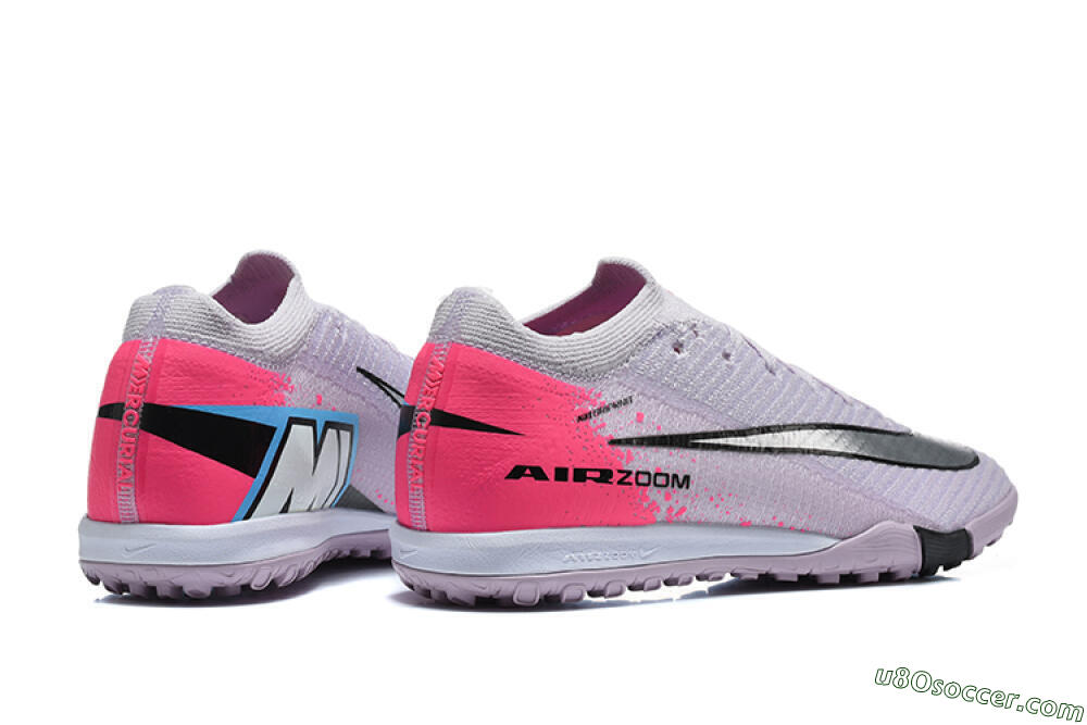 Nike Air Zoom Mercurial Vapor 17 Elite TF Artificial Turf Soccer Shoes - Lavender/Electric Pink/Sleek Silver 9