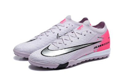 Nike Air Zoom Mercurial Vapor 17 Elite TF Artificial Turf Soccer Shoes - Lavender/Electric Pink/Sleek Silver