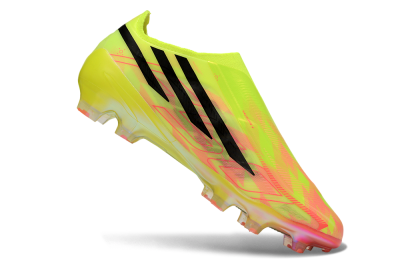 Adidas F50 Hyperfast 2026 World Cup Laceless FG Firm Ground Soccer Cleats - Yellow/Lime Burst/Radiant Pink
