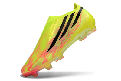 Adidas F50 Hyperfast 2026 World Cup Laceless FG Firm Ground Soccer Cleats - Yellow/Lime Burst/Radiant Pink