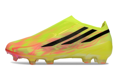 Adidas F50 Hyperfast 2026 World Cup Laceless FG Firm Ground Soccer Cleats - Yellow/Lime Burst/Radiant Pink