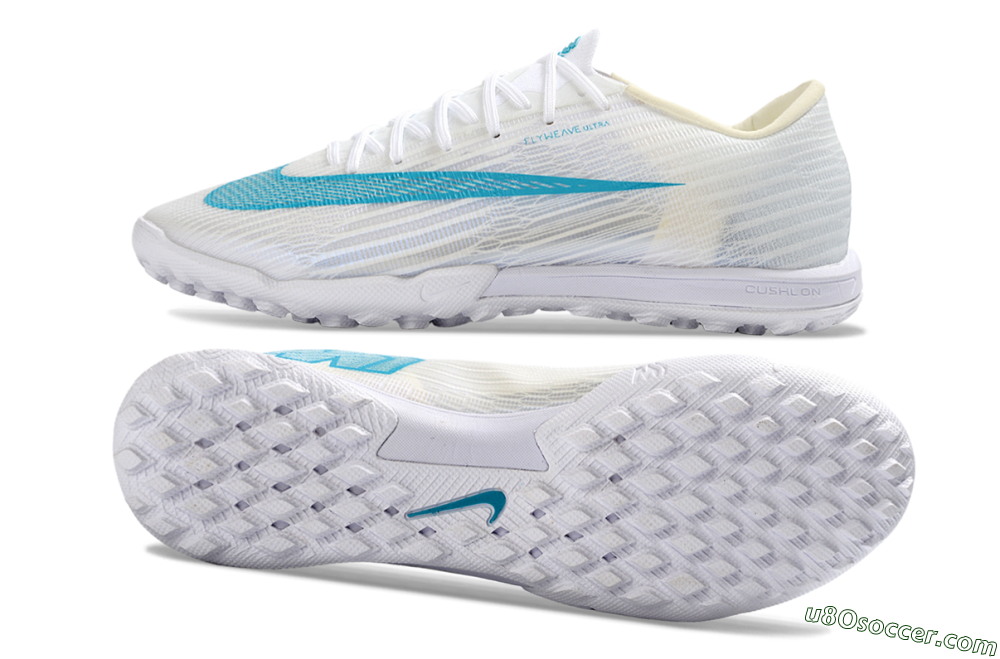 Nike Air Zoom Mercurial Superfly 11 Elite TF Artificial Turf Soccer Shoes - White/Aqua Blue/Frosted White 0