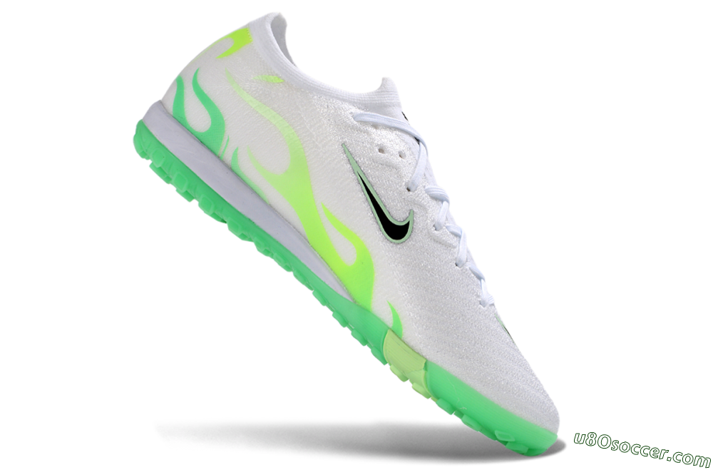 Nike Air Zoom Mercurial Vapor 17 Elite TF Artificial Turf Soccer Shoes - White/Neon Green/Emerald Green 4