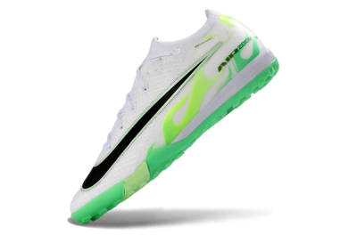Nike Air Zoom Mercurial Vapor 17 Elite TF Artificial Turf Soccer Shoes - White/Neon Green/Emerald Green