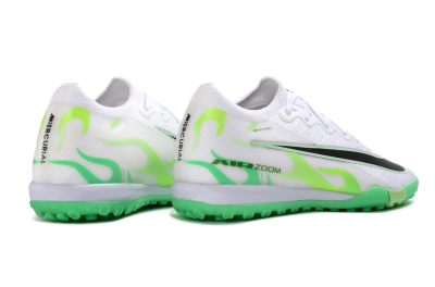 Nike Air Zoom Mercurial Vapor 17 Elite TF Artificial Turf Soccer Shoes - White/Neon Green/Emerald Green