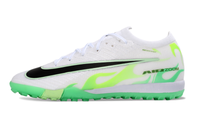 Nike Air Zoom Mercurial Vapor 17 Elite TF Artificial Turf Soccer Shoes - White/Neon Green/Emerald Green