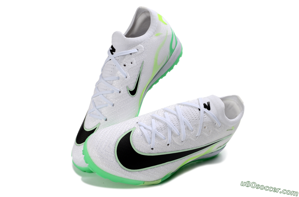 Nike Air Zoom Mercurial Vapor 17 Elite TF Artificial Turf Soccer Shoes - White/Neon Green/Emerald Green 3