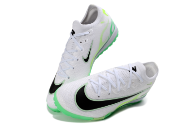 Nike Air Zoom Mercurial Vapor 17 Elite TF Artificial Turf Soccer Shoes - White/Neon Green/Emerald Green