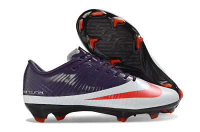Nike CR7 Mercurial Superfly RGN FG Firm Ground Soccer Cleats - Purple/Crimson Red/Metallic Silver