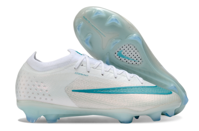 Nike Air Zoom Mercurial Vapor 17 Elite FG Firm Ground Soccer Cleats - White/Aqua Blue/Crystal Clear