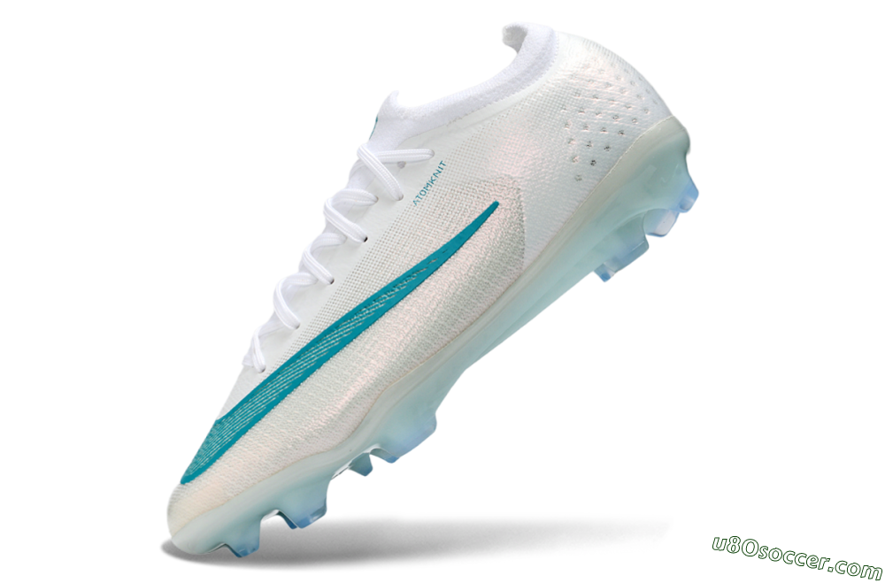 Nike Air Zoom Mercurial Vapor 17 Elite FG Firm Ground Soccer Cleats - White/Aqua Blue/Crystal Clear 5