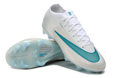 Nike Air Zoom Mercurial Vapor 17 Elite FG Firm Ground Soccer Cleats - White/Aqua Blue/Crystal Clear