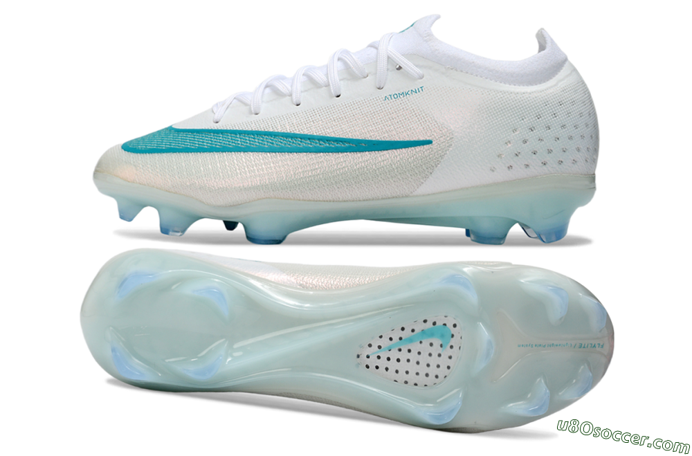 Nike Air Zoom Mercurial Vapor 17 Elite FG Firm Ground Soccer Cleats - White/Aqua Blue/Crystal Clear 0