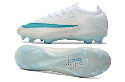 Nike Air Zoom Mercurial Vapor 17 Elite FG Firm Ground Soccer Cleats - White/Aqua Blue/Crystal Clear