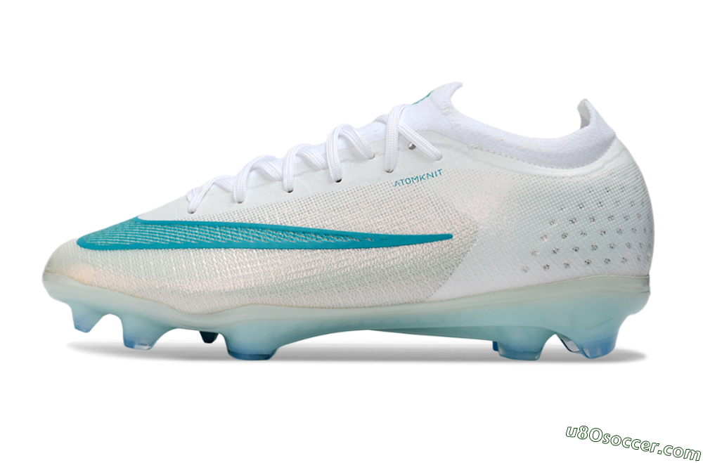 Nike Air Zoom Mercurial Vapor 17 Elite FG Firm Ground Soccer Cleats - White/Aqua Blue/Crystal Clear 2