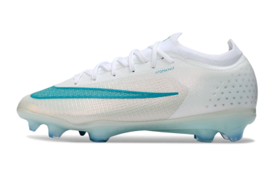 Nike Air Zoom Mercurial Vapor 17 Elite FG Firm Ground Soccer Cleats - White/Aqua Blue/Crystal Clear