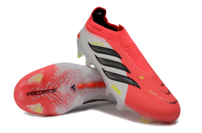 Adidas Predator 26 Elite Laceless FG Firm Ground Soccer Cleats - Pink/Electric Pink/White