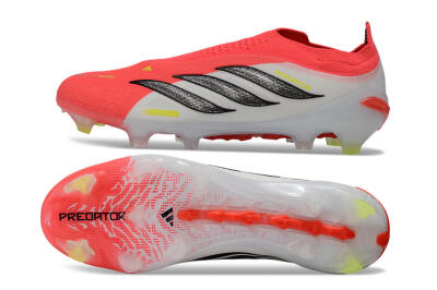 Adidas Predator 26 Elite Laceless FG Firm Ground Soccer Cleats - Pink/Electric Pink/White