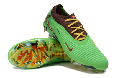 Nike Phantom 6 Elite Low FG Firm Ground Soccer Cleats - Green/Bright Green/Copper Brown