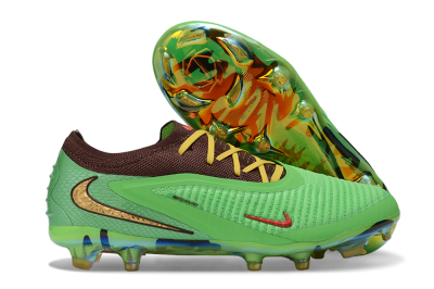 Nike Phantom 6 Elite Low FG Firm Ground Soccer Cleats - Green/Bright Green/Copper Brown