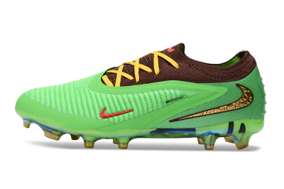Nike Phantom 6 Elite Low FG Firm Ground Soccer Cleats - Green/Bright Green/Copper Brown