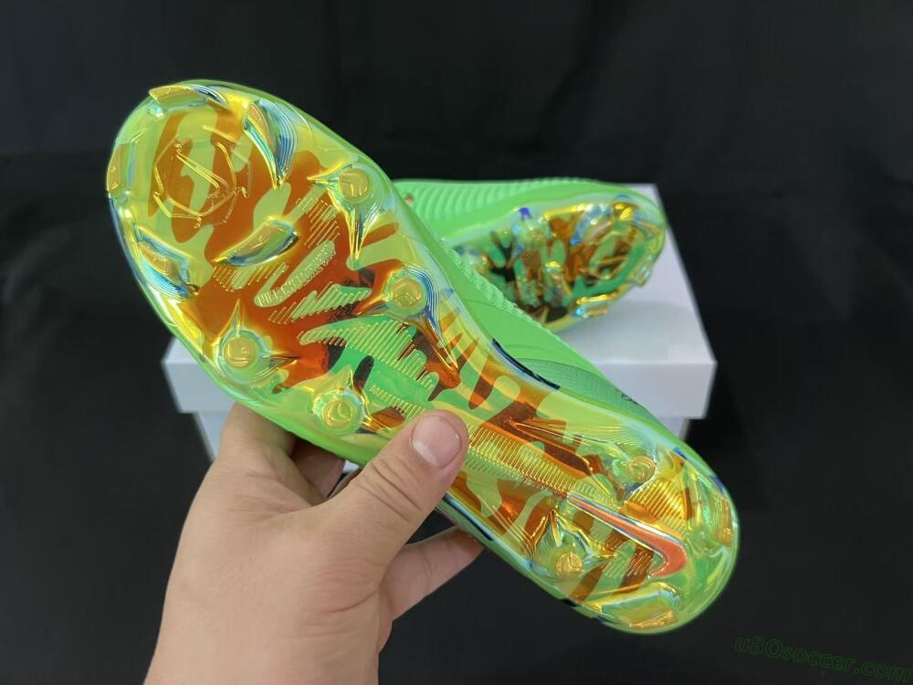 Nike Phantom 6 Elite Low FG Firm Ground Soccer Cleats - Green/Bright Green/Copper Brown
