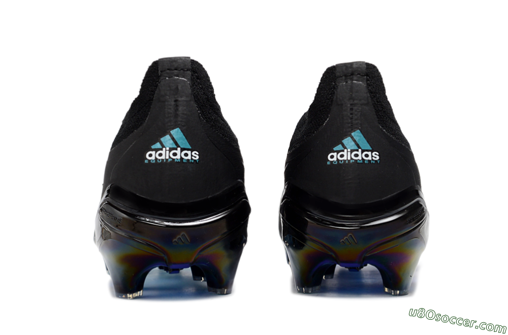 Adidas Predator 26 Elite Laceless FG Firm Ground Soccer Cleats - Black/Iridescent Blue/Neon Teal 5
