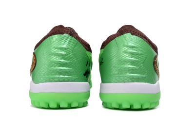 Nike Phantom 6 Elite Low TF Artificial Turf Soccer Shoes - Green/Lime Green/Brown