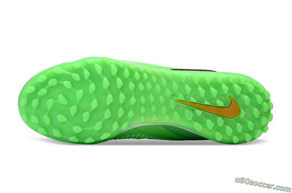 Nike Phantom 6 Elite Low TF Artificial Turf Soccer Shoes - Green/Lime Green/Brown 6