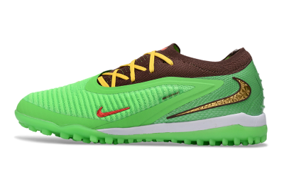 Nike Phantom 6 Elite Low TF Artificial Turf Soccer Shoes - Green/Lime Green/Brown