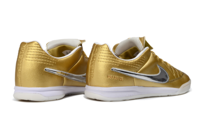 Nike Tiempo Legend SE IC Indoor & Futsal Soccer Shoes - Gold/Metallic Silver/Classic White