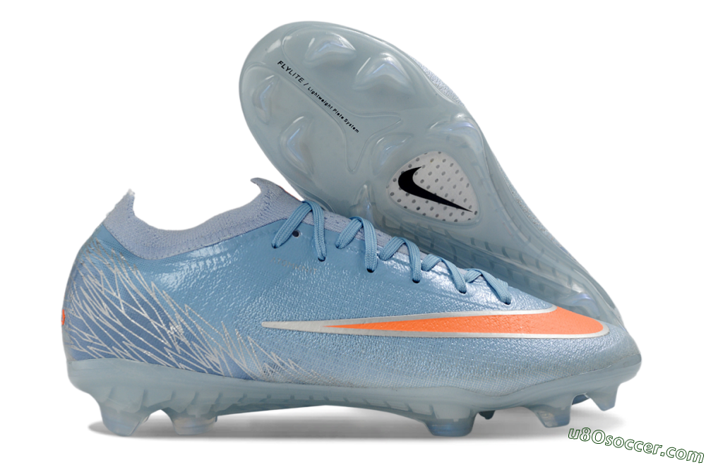 Nike Air Zoom Mercurial Vapor 17 Elite FG Firm Ground Soccer Cleats - Blue/Electric Orange/Silver 1