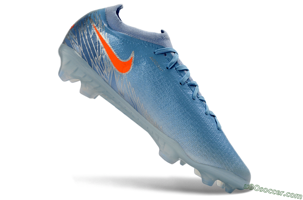 Nike Air Zoom Mercurial Vapor 17 Elite FG Firm Ground Soccer Cleats - Blue/Electric Orange/Silver 4