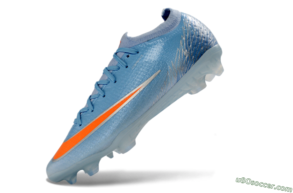 Nike Air Zoom Mercurial Vapor 17 Elite FG Firm Ground Soccer Cleats - Blue/Electric Orange/Silver 5