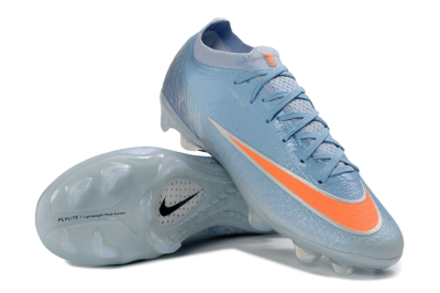 Nike Air Zoom Mercurial Vapor 17 Elite FG Firm Ground Soccer Cleats - Blue/Electric Orange/Silver