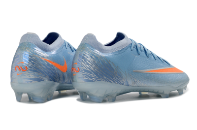Nike Air Zoom Mercurial Vapor 17 Elite FG Firm Ground Soccer Cleats - Blue/Electric Orange/Silver