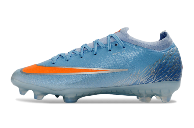 Nike Air Zoom Mercurial Vapor 17 Elite FG Firm Ground Soccer Cleats - Blue/Electric Orange/Silver