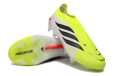 Adidas Predator 26 Elite Laceless FG Firm Ground Soccer Cleats - Yellow/Neon Green/White