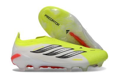 Adidas Predator 26 Elite Laceless FG Firm Ground Soccer Cleats - Yellow/Neon Green/White