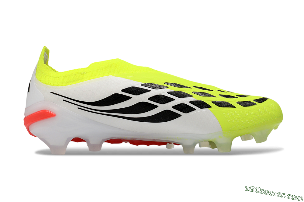 Adidas Predator 26 Elite Laceless FG Firm Ground Soccer Cleats - Yellow/Neon Green/White 7