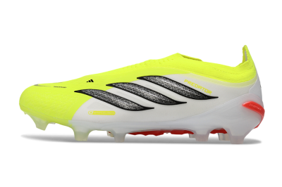Adidas Predator 26 Elite Laceless FG Firm Ground Soccer Cleats - Yellow/Neon Green/White