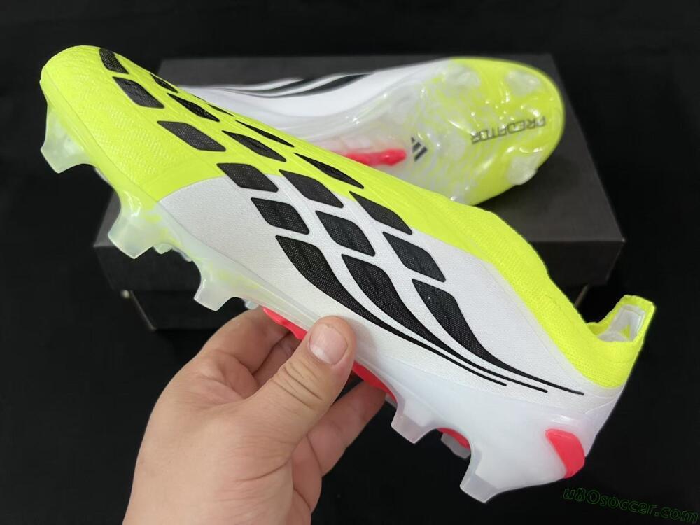 Adidas Predator 26 Elite Laceless FG Firm Ground Soccer Cleats - Yellow/Neon Green/White