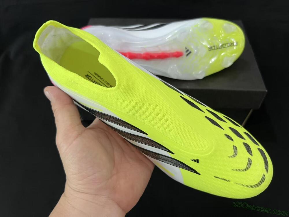 Adidas Predator 26 Elite Laceless FG Firm Ground Soccer Cleats - Yellow/Neon Green/White