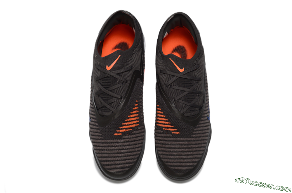 Nike Phantom 6 Elite Low TF Artificial Turf Soccer Shoes - Black/Electric Green/Orange Blaze 4