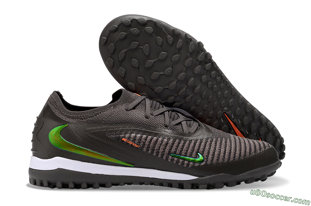 Nike Phantom 6 Elite Low TF Artificial Turf Soccer Shoes - Black/Electric Green/Orange Blaze 1