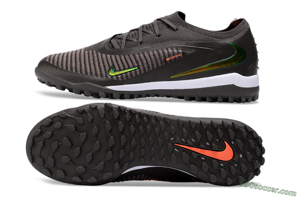 Nike Phantom 6 Elite Low TF Artificial Turf Soccer Shoes - Black/Electric Green/Orange Blaze 0