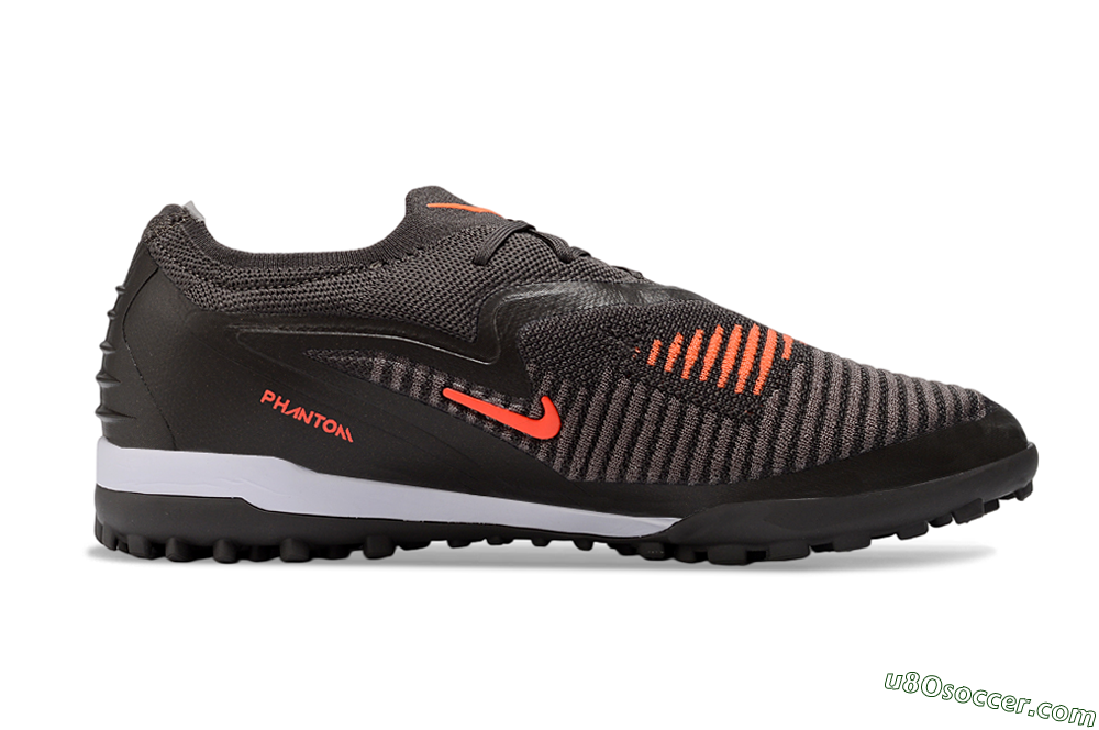 Nike Phantom 6 Elite Low TF Artificial Turf Soccer Shoes - Black/Electric Green/Orange Blaze 7