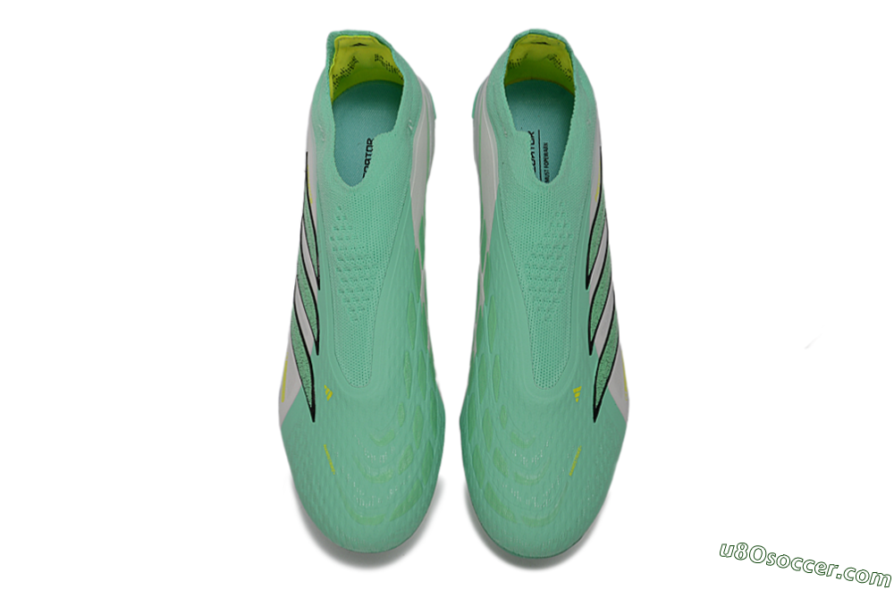 Adidas Predator 26 Elite Laceless FG Firm Ground Soccer Cleats - Green/Highlighter Green/Black 4